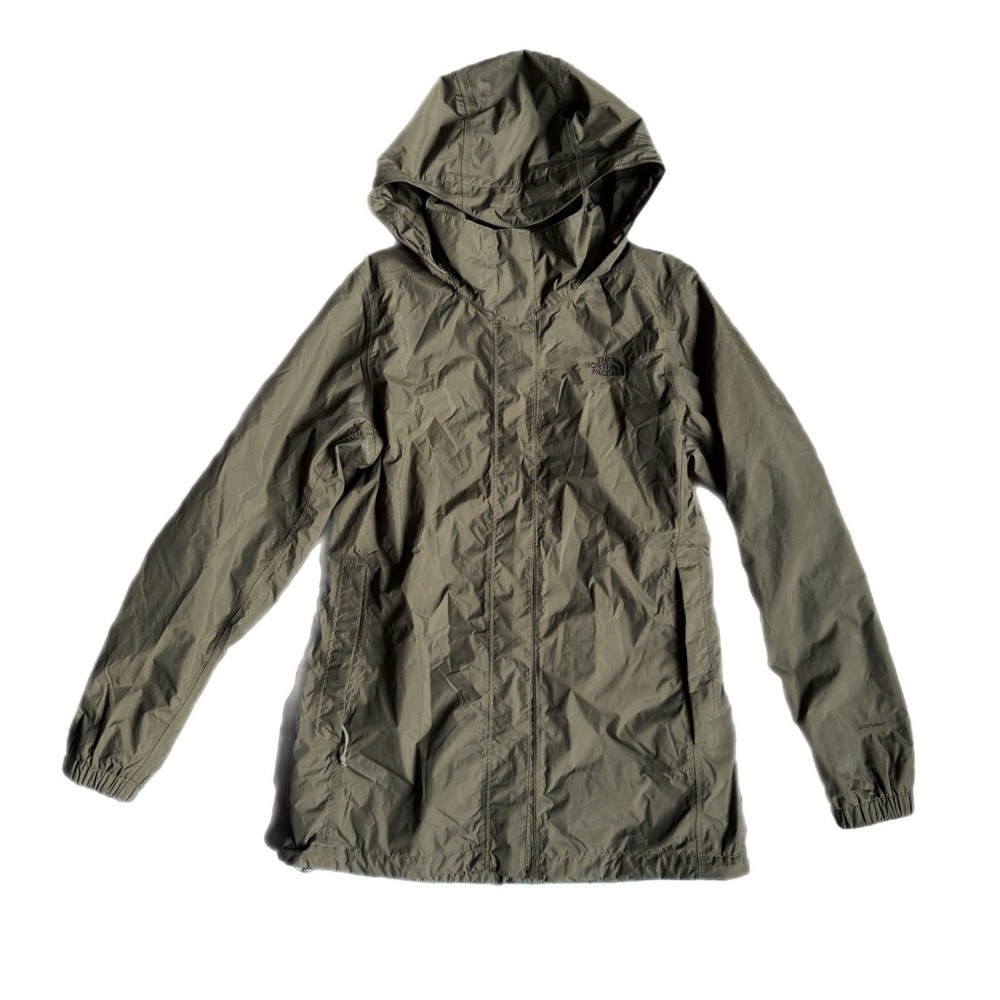 The North Face Resolve Parka DryVent Rain Jacket olive green Womens Medium M